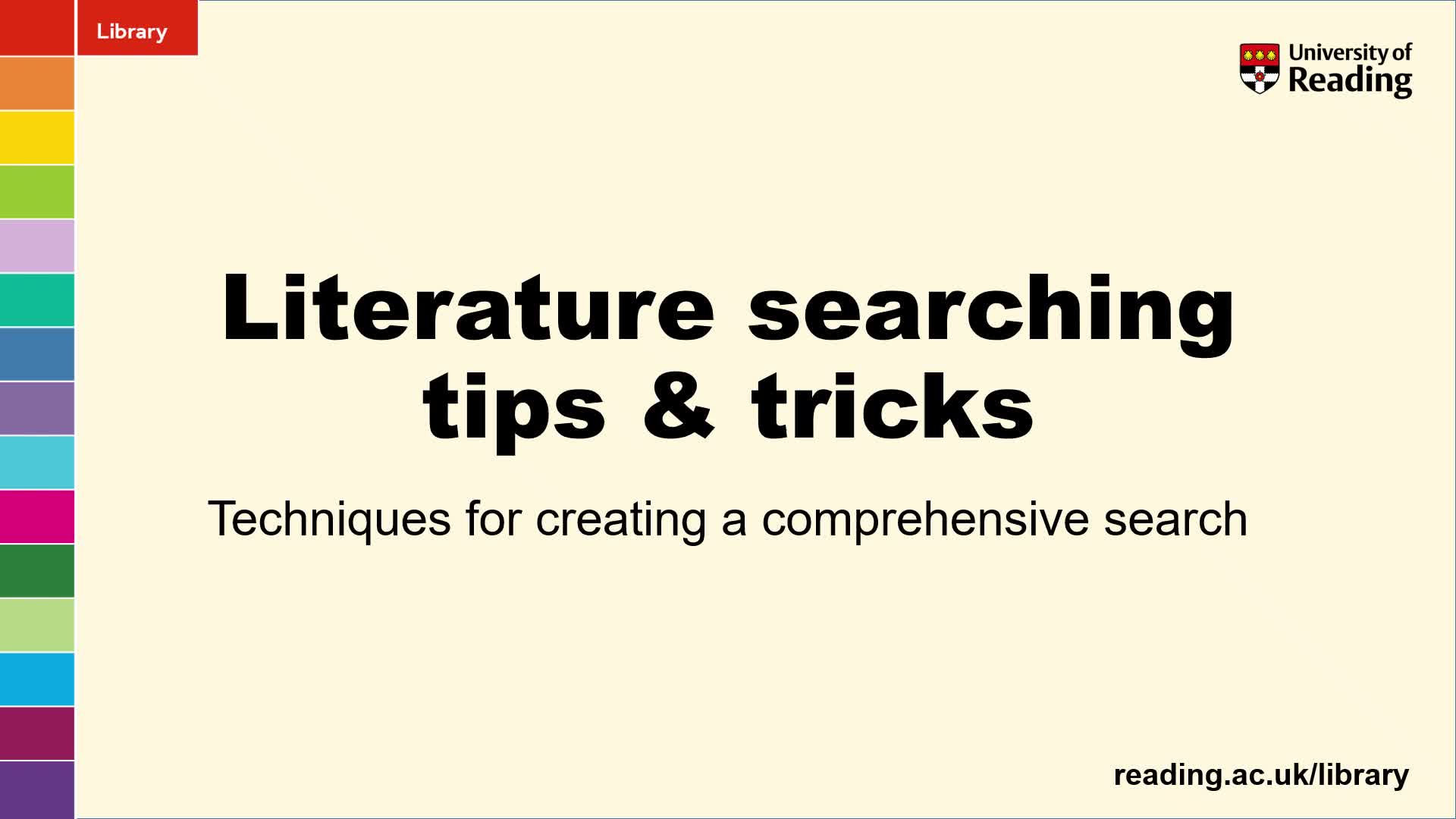 Literature searching tips and tricks 2025 | Lumina Media Player