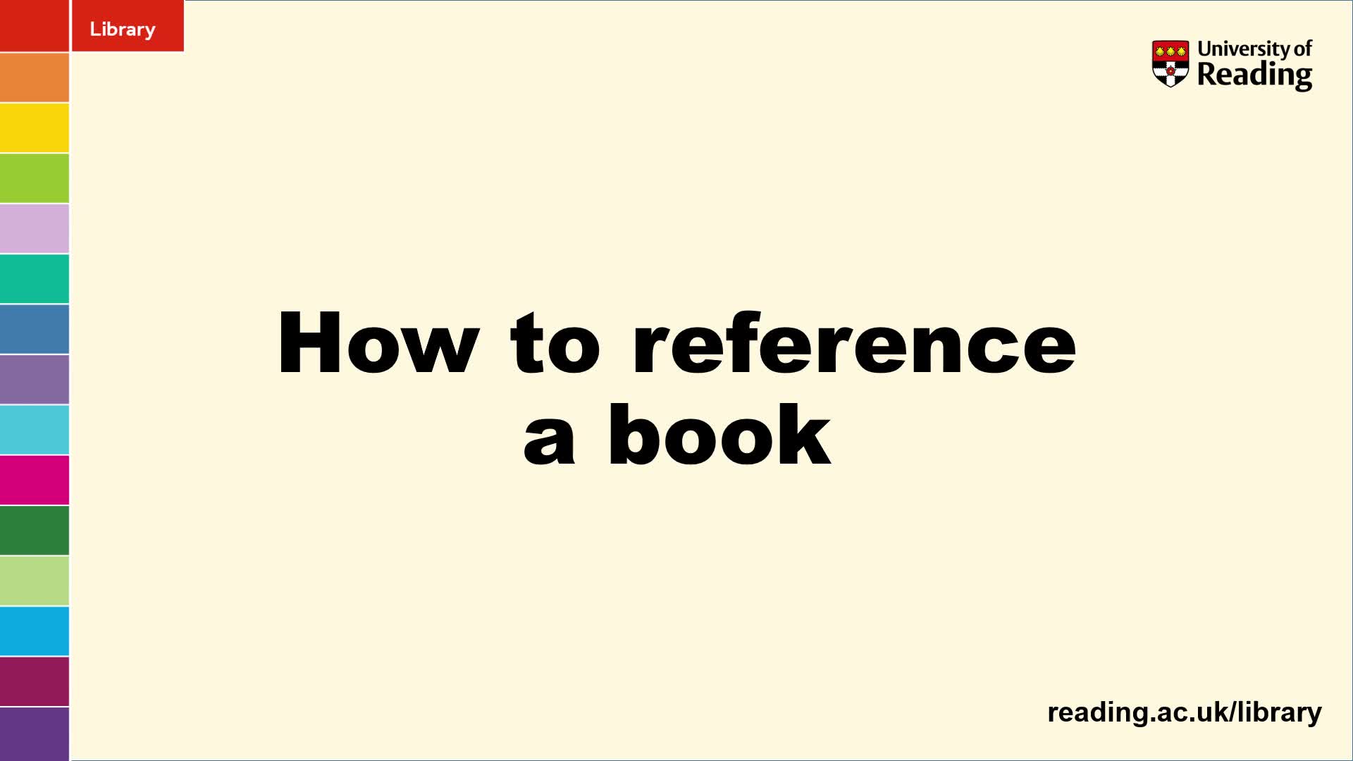 How to reference a book | Lumina Media Player